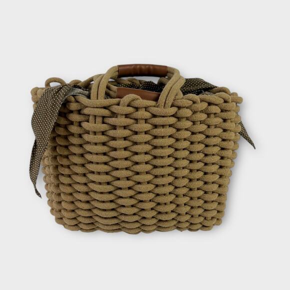 Le Voyage En Panier Woven Rope Picnic Style Vacation Summer Tote Bag - Picture 3 of 16